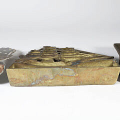 Lot of Three Cast Iron Clipper Ship Doorstops and Bookends