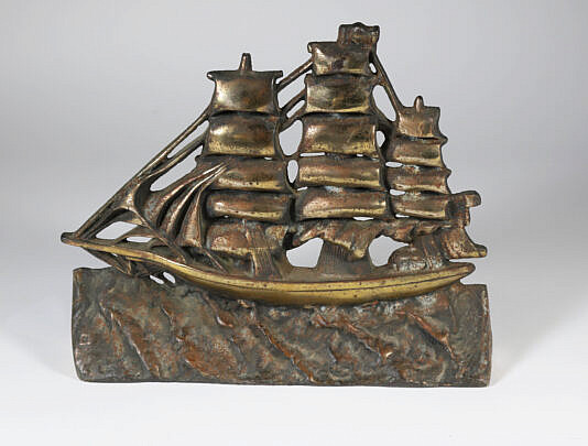 Brass Clipper Ship Doorstop