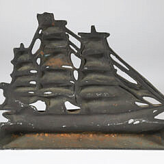 Vintage Brass Clipper Ship Doorstop