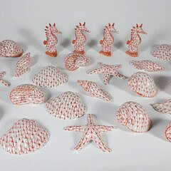 24 Andrea by Sadek Coral Hand Painted Porcelain Seashells