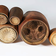 Eight Antique Wood Butter Molds