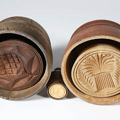 Eight Antique Wood Butter Molds