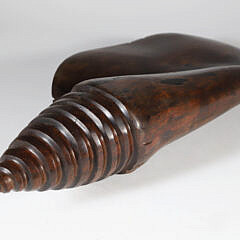 Vintage Carved Wood Seashell