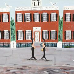 Oil on Canvas “The Three Bricks, Main Street Nantucket”