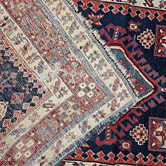 Antique Hand Knotted Caucasian Kazak Oriental Rug Carpet Runner