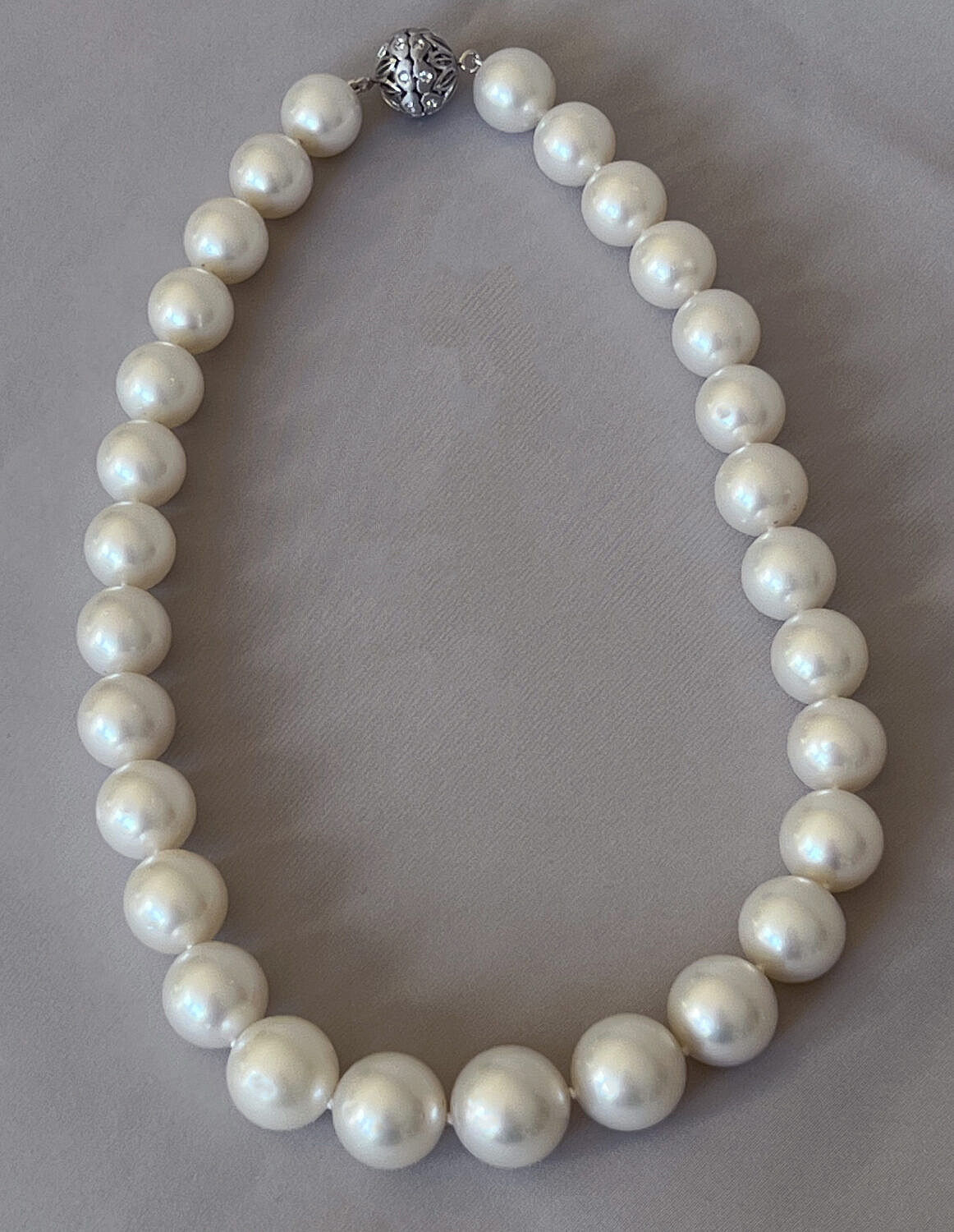 Huge 10-14mm White South Sea Pearl Pendant – 14K Yellow Gold Plated – AAA Quality