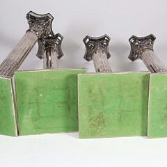 Set of Four Antique Sheffield Classical Corinthian Column Candlesticks