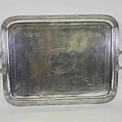 Christofle Art Nouveau Silver Plated Serving Tray