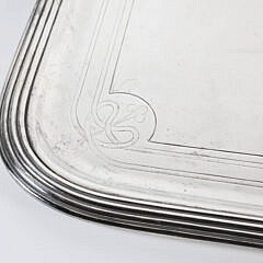 Christofle Art Nouveau Silver Plated Serving Tray