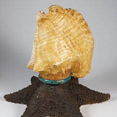 Vintage Conch Shell and Starfish Lamp