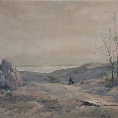 Carl Weber Watercolor on Paper “Path To The Beach”