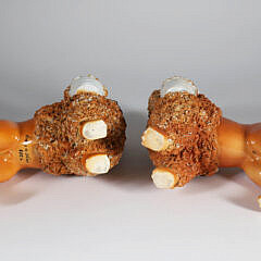 Pair of Italian Ceramic Poodles, 19th Century