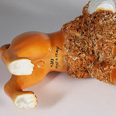 Pair of Italian Ceramic Poodles, 19th Century