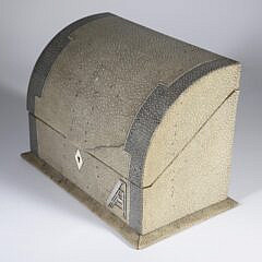 Shagreen Art Deco Letter Box, Two Tone Skin Hinged Top
