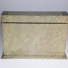Shagreen Art Deco Letter Box, Two Tone Skin Hinged Top