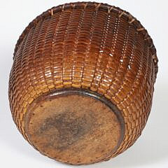 Antique Round Swing Handle Nantucket Basket, circa 1890