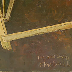 Steve L. Cull Oil on Canvas “The Yard Swing”