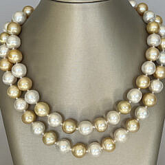 44-4960 Gold White South Sea Pearl Necklace A IMG_0082