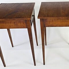 Pair of Eldred Wheeler Tiger Maple One Drawer Night Stands