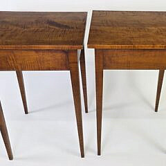 Pair of Eldred Wheeler Tiger Maple One Drawer Night Stands