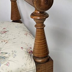 Antique Sheraton Tiger Maple Upholstered Day Bed