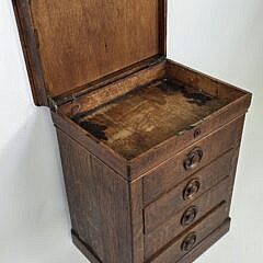 Antique English Oak Four Drawer Lift Top Chest of Drawers, 19th century