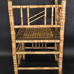 Antique English Bamboo Corner Chair, 19th century