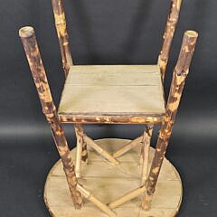 Antique English, “Tortoiseshell”, Bamboo Circular Side Table