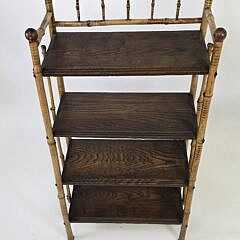 Antique English Bamboo Four Tier Etagere, 19th century