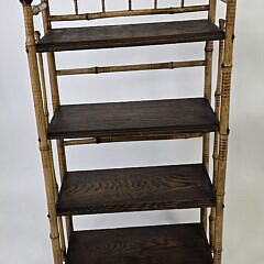 Antique English Bamboo Four Tier Etagere, 19th century