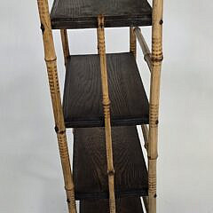 Antique English Bamboo Four Tier Etagere, 19th century