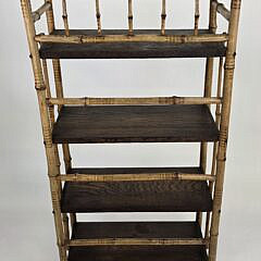 Antique English Bamboo Four Tier Etagere, 19th century