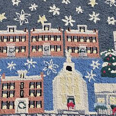 Vintage Claire Murray Nantucket Christmas Hooked Rug