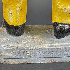 Antique Cast Iron Eastern Specialty Company Old Salt Fisherman Doorstop, circa 1920s