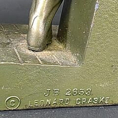 Pair of Jennings Brothers Bronze Clad Figural Gloucester Fisherman Bookends, 20th century