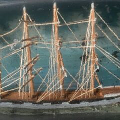 Vintage Sailor Made Four-Masted Ship in a Bottle, 20th century