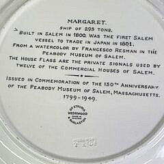 Set of Ten Vintage Wedgwood Sailing Ship Decorated Dinner Plates