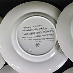 Set of Ten Vintage Wedgwood Sailing Ship Decorated Dinner Plates