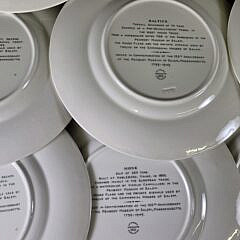 Set of Ten Vintage Wedgwood Sailing Ship Decorated Dinner Plates
