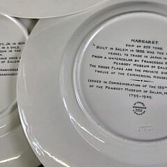 Set of Ten Vintage Wedgwood Sailing Ship Decorated Dinner Plates