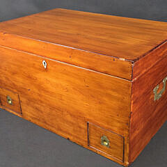 Antique Campaign Camphorwood Storage Box, 19th century