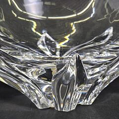 Signed Steuben Clear Crystal Tulip Pedal Center Piece Bowl