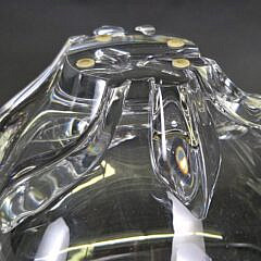 Signed Steuben Clear Crystal Tulip Pedal Center Piece Bowl