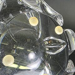 Signed Steuben Clear Crystal Tulip Pedal Center Piece Bowl