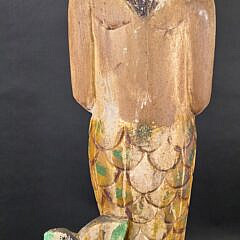Vintage Carved and Painted Mermaid Ships Figurehead Statue, 20th century