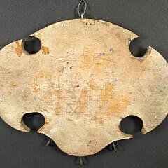 Antique Carved and Painted Patriotic Eagle Key Ring Plaque, circa 1920s