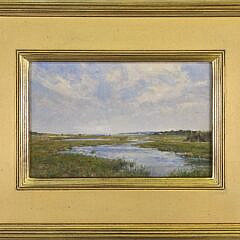 William P. Duffy Oil on Board “View Toward Pocomo”, Painting