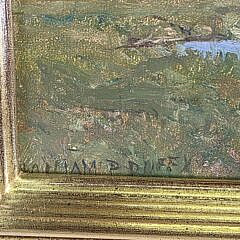 William P. Duffy Oil on Board “View Toward Pocomo”, Painting