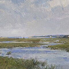 William P. Duffy Oil on Board “View Toward Pocomo”, Painting