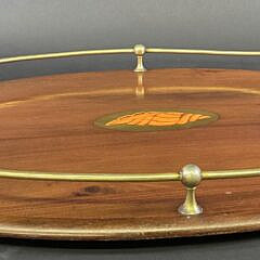 Fine English Regency Style Satinwood Inlaid Serving Tray